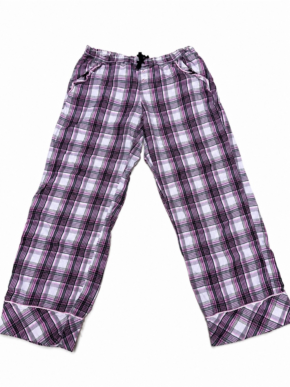 Y2K Victoria’s Secret pink plaid pajama/lounge pants Medium Mcbling Coquette Vtg